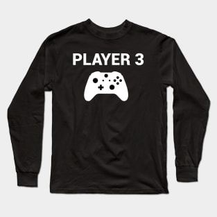 Video Game Player 3 Controller Long Sleeve T-Shirt